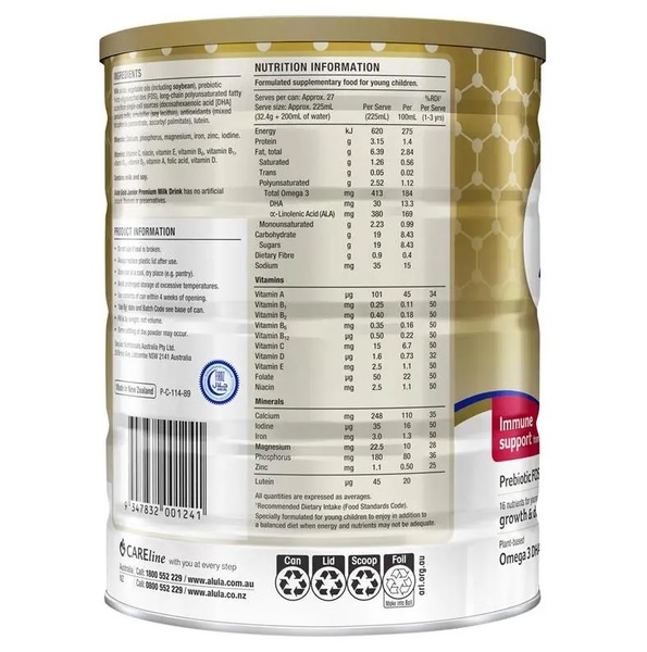 Sữa Alula Gold số 4 Junior của Úc 900g cho trẻ trên 2 tuổi