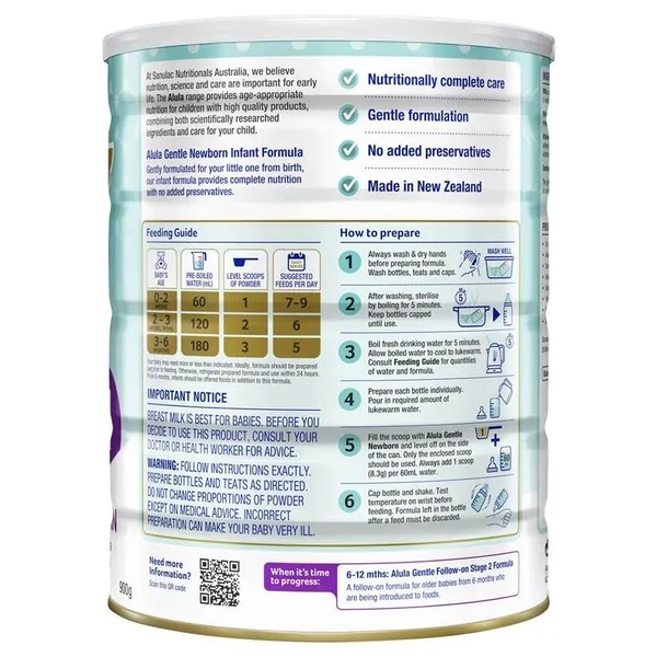 Sữa Alula Original số 1 Newborn Infant 900g (0-6 tháng)