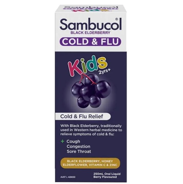 Siro cảm cúm Sambucol Kids Cold & Flu Relief Black Elderberry