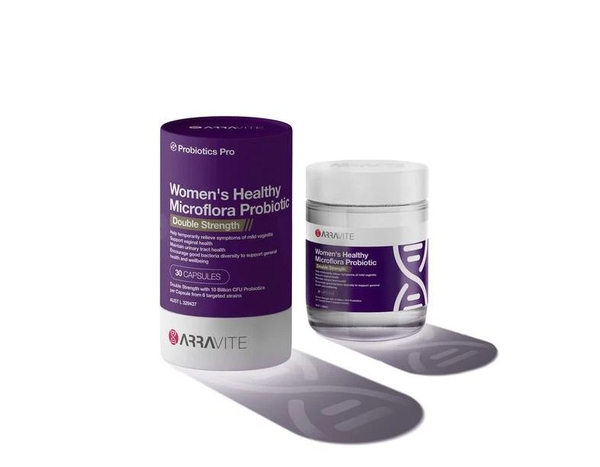 Viên uống lợi khuẩn liều cao cho phụ nữ Arravite Women's Healthy Microflora Probiotic Double Strength 30 viên