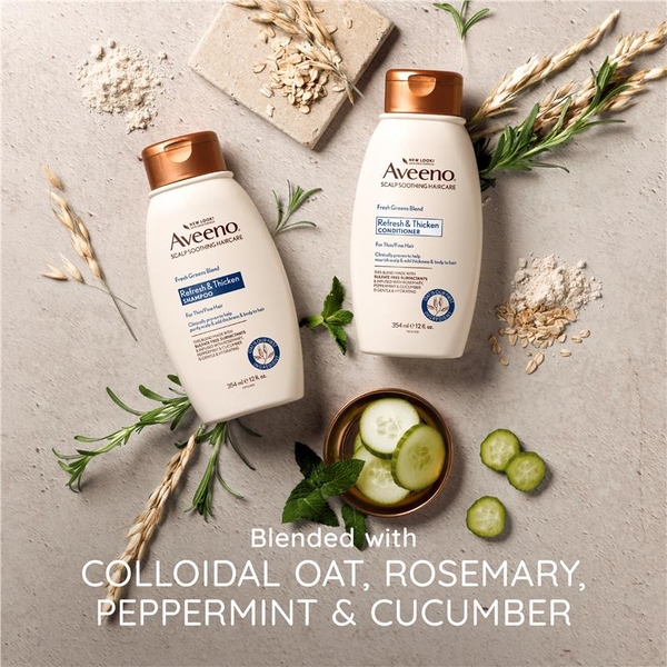 Dầu xả cho tóc mỏng Aveeno Fresh Greens Blend Natural Volumising Conditioner For Fine Hair