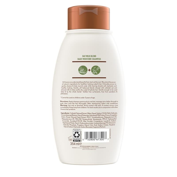 Dầu gội cho tóc khô và hư tổn Aveeno Oat Milk Blend Moisturising Shampoo For Dry and Damaged Hair