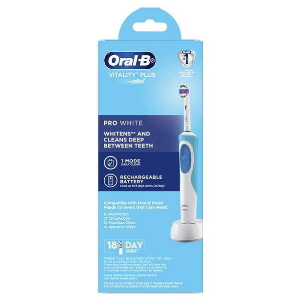 Bàn chải điện Oral B Vitality Plus Pro White