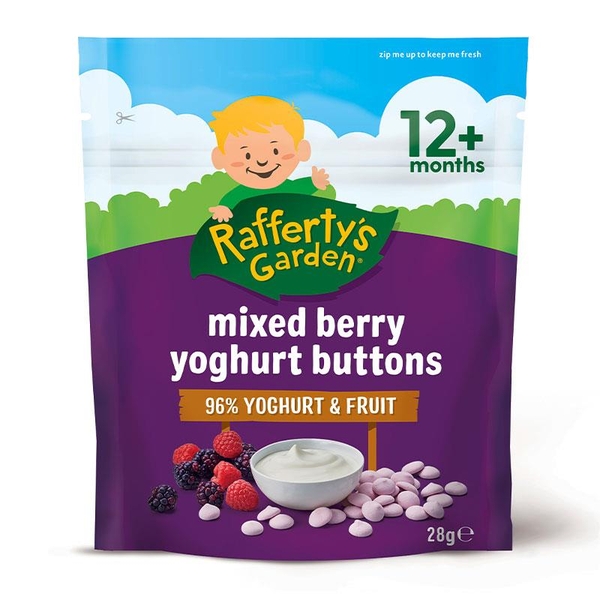Bánh sữa chua cho bé Rafferty's Garden Mixed Berry Yoghurt Buttons [Pre-order]
