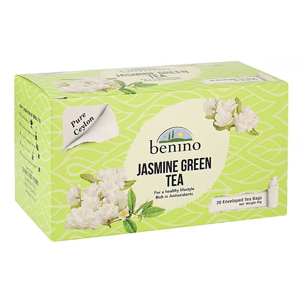 Thùng 12 hộp trà hoa nhài Benino Jasmine Tea (20 gói/ hộp)