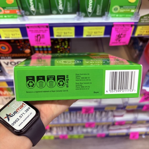 Viên sủi Berocca Úc 4 vị Berocca Variety Pack của Úc 60 viên