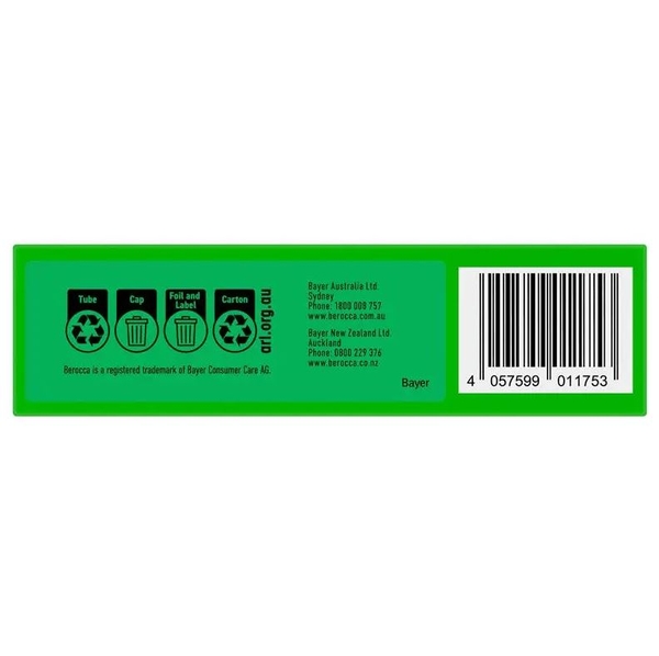 Viên sủi Berocca Úc 4 vị Berocca Variety Pack của Úc 60 viên