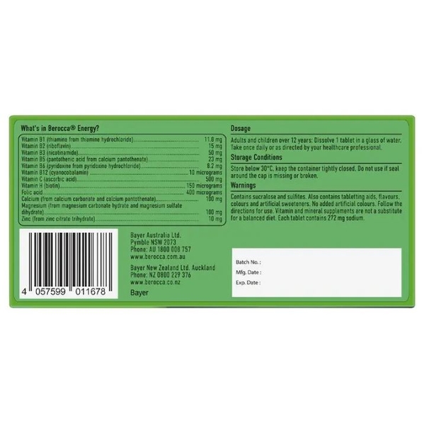 Viên sủi Berocca Original Berry Performance Effervescent