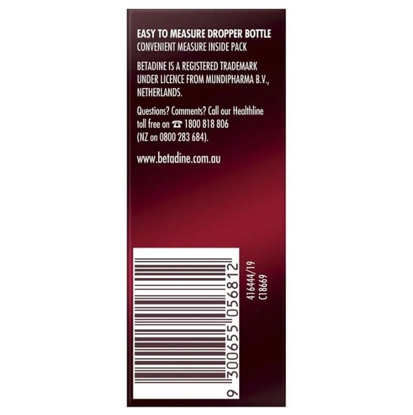 Nước súc miệng cô đặc trị đau họng Betadine Sore Throat Gargle