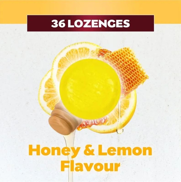 Viên ngậm trị viêm họng Betadine Sore Throat Lozenges Soothing Honey & Lemon