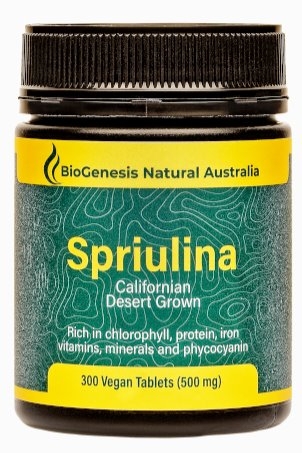 Tảo xoắn BioGenesis Natural Australia Spirulina Californian Desert Grown 500mg 300 viên