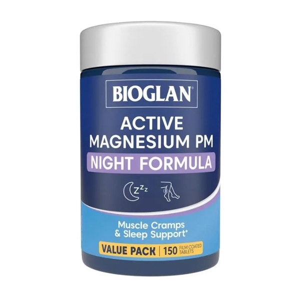 Viên uống giảm chuột rút & giúp ngủ ngon Bioglan Active Magnesium PM Night Formula