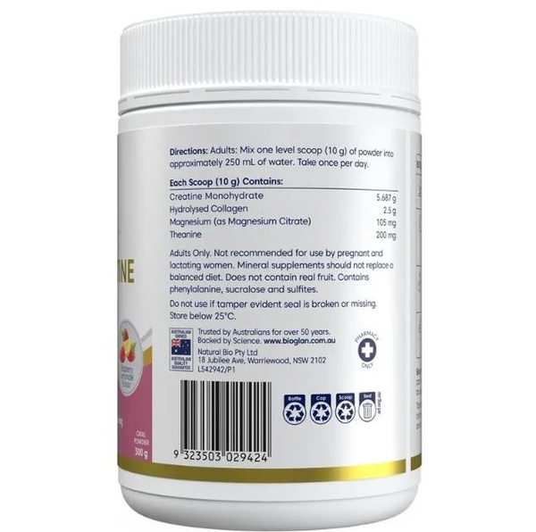 Bột collagen Bioglan Platinum Collagen + Creatine 300g