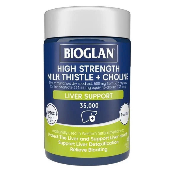 Viên uống bổ gan Bioglan High Strength Milk Thistle + Choline của Úc