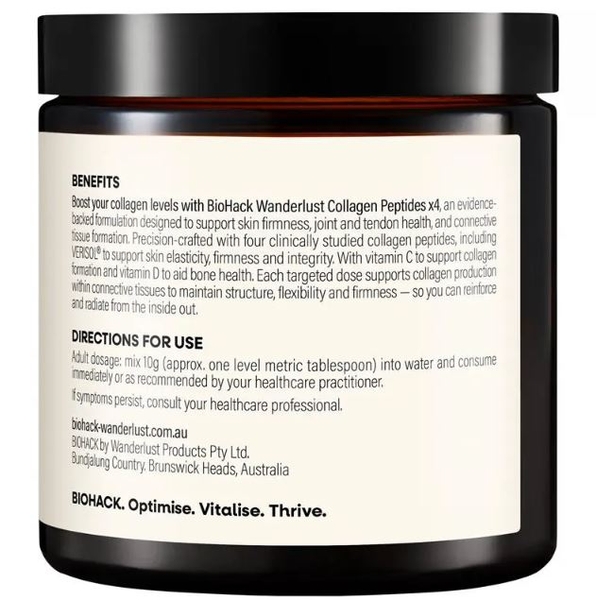 Bột Collagen đa năng Wanderlust BioHack Collagen Peptides x4 150g