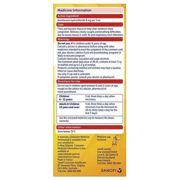 Viên uống tiêu đờm mạnh Bisolvon Chesty Forte Cough