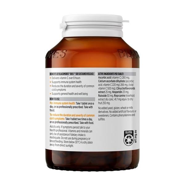 Viên uống bổ sung Vitamin C Blackmores Bio C Sustained Release 500mg 200 viên