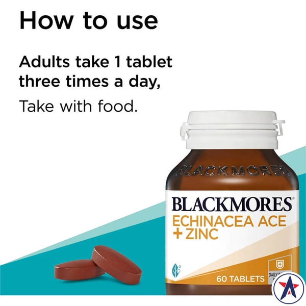 Viên uống hỗ trợ miễn dịch Blackmores Echinacea Ace + Zinc
