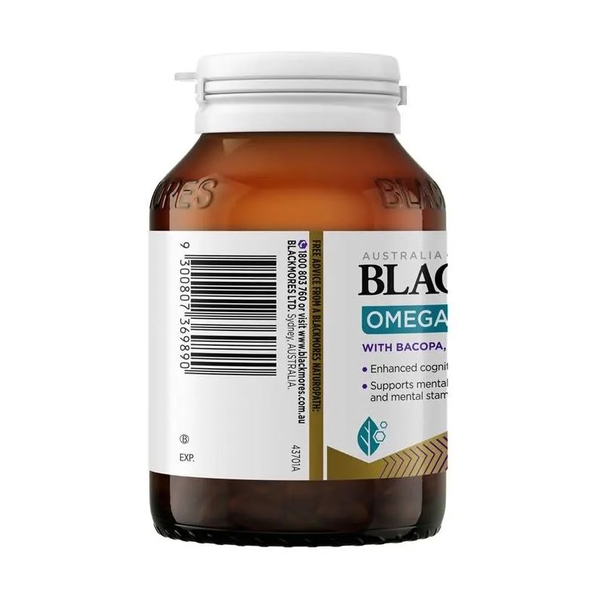 Viên uống tăng cường tập trung & trí nhớ Blackmores Omega + Mental Focus 60 viên