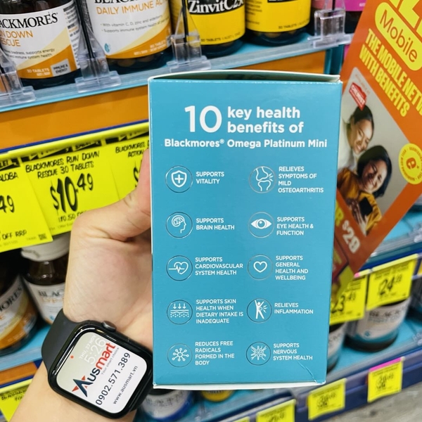 Viên uống omega 3 Blackmores Omega Platinum mini 50 viên
