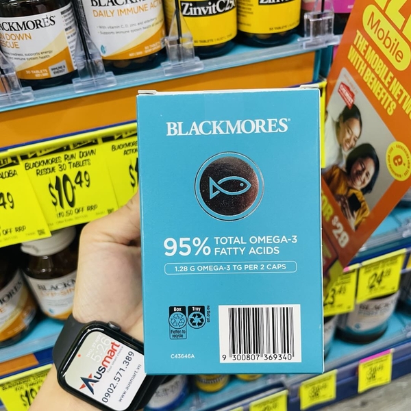 Viên uống omega 3 Blackmores Omega Platinum mini 50 viên