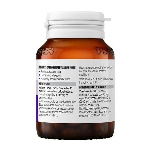 Viên uống giúp ngủ ngon Blackmores Valerian Forte 2000mg