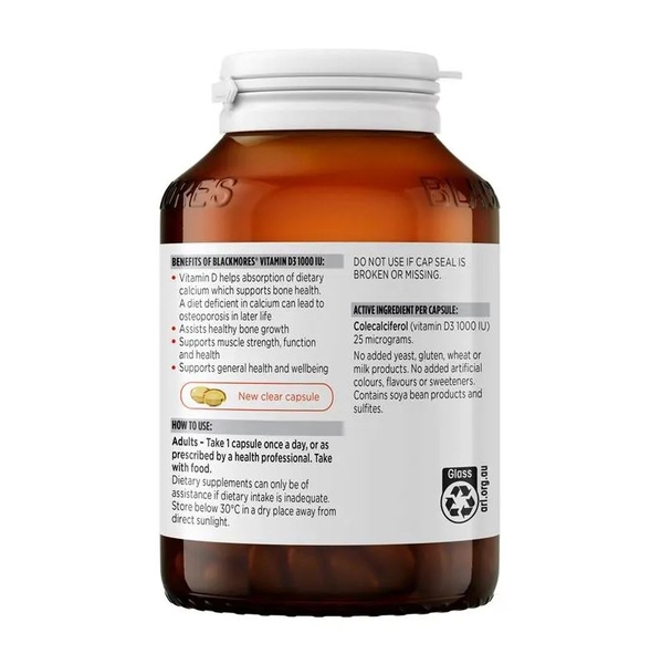 Viên uống bổ sung Vitamin D3 1000IU Blackmores