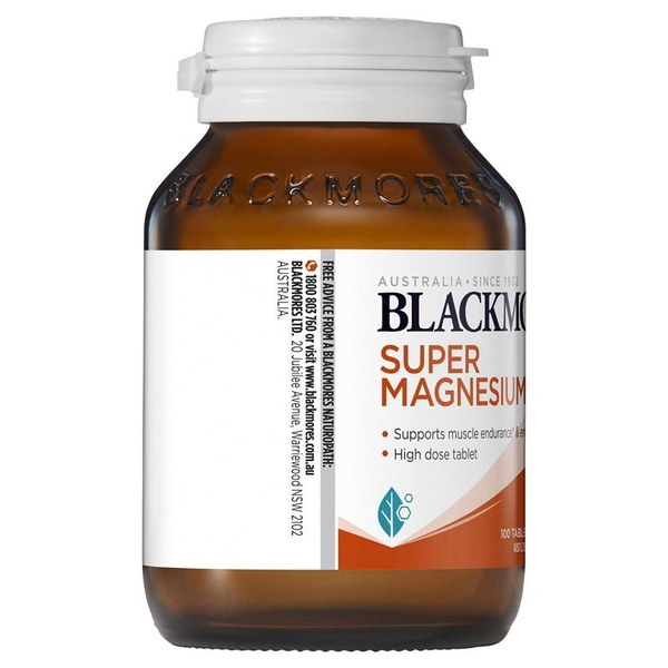 Blackmores Super Magnesium Plus bổ sung Magie của Úc 100 viên | Sản phẩm chính hãng Úc
