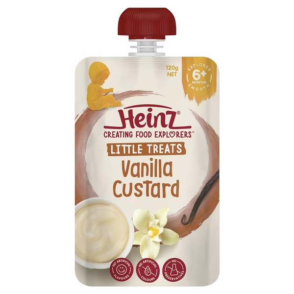 Váng sữa Heinz cho bé vị vani Vanilla Custard của Úc 120g [Pre-order]
