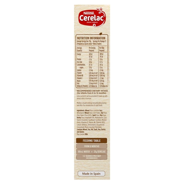 Bột ăn dặm Cerelac Nestlé cho bé Multigrain Pear Baby Cereal 200g