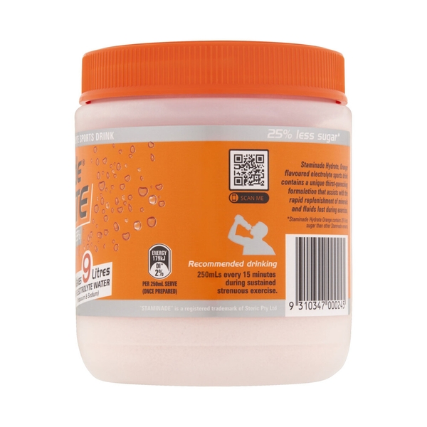 Staminade Hydrate Orange bột pha nước bù điện giải của Úc 585g
