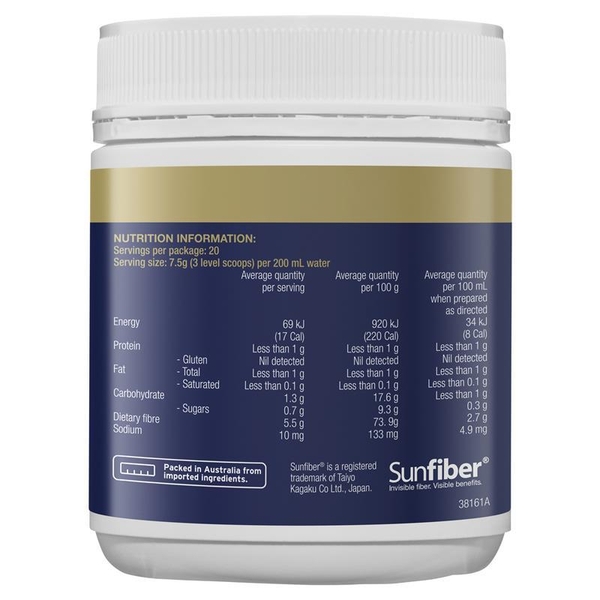 Bột uống bổ sung chất xơ hòa tan BioCeuticals PreBiome Fibre 150g