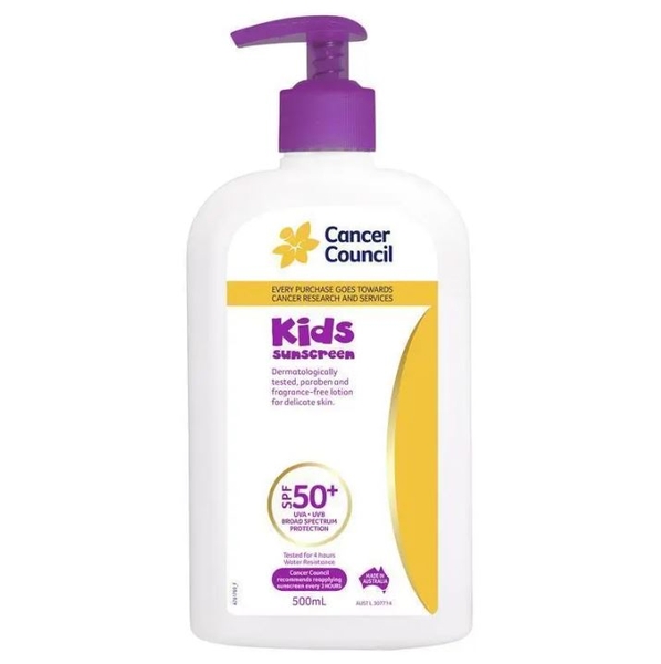 Kem chống nắng cho trẻ em Cancer Council Kids Sunscreen SPF 50+
