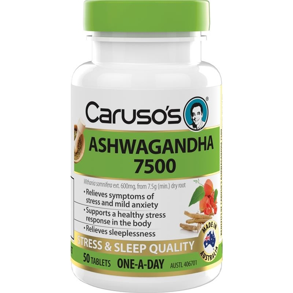 Viên uống hỗ trợ thần kinh Caruso's Ashwagandha 50 viên