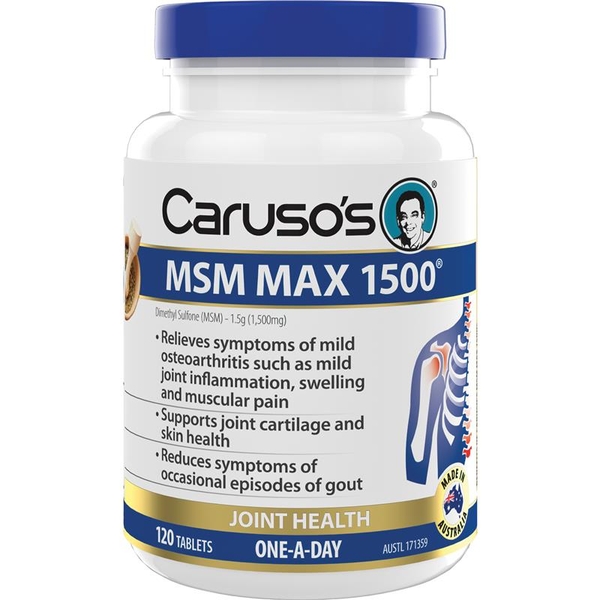 Viên uống giảm đau xương khớp Caruso's MSM Max 1500 120 viên