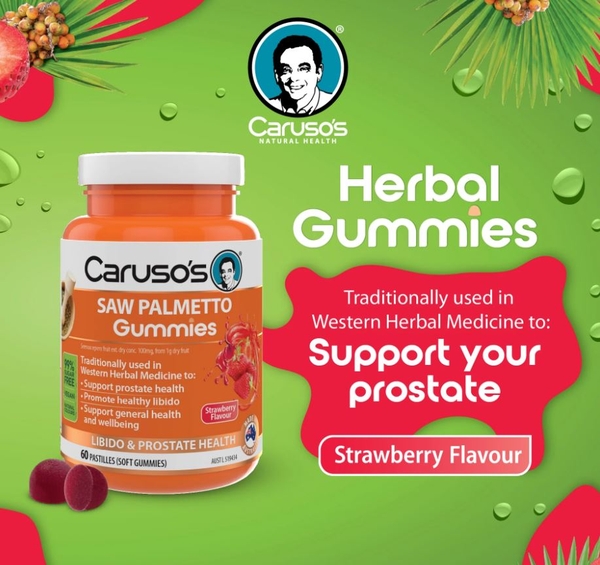 Kẹo dẻo Caruso's Saw Palmetto Gummies 60 viên