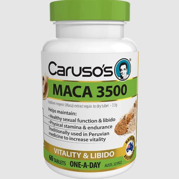 Viên uống hỗ trợ sức khỏe sinh lí Caruso's Natural Health Maca 3500