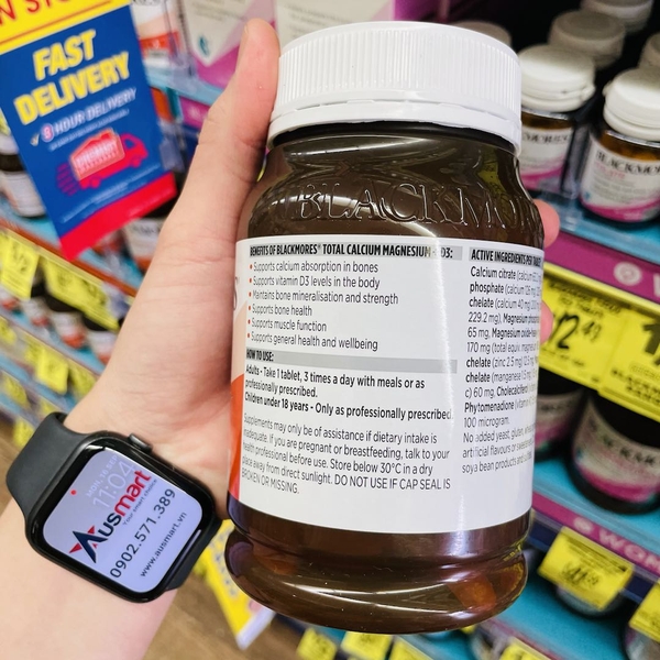 Viên uống Blackmores Total Calcium & Magnesium + D3