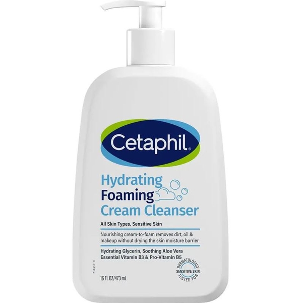 Sữa rửa mặt tạo bọt mịn Cetaphil Hydrating Foaming Cream Cleanser