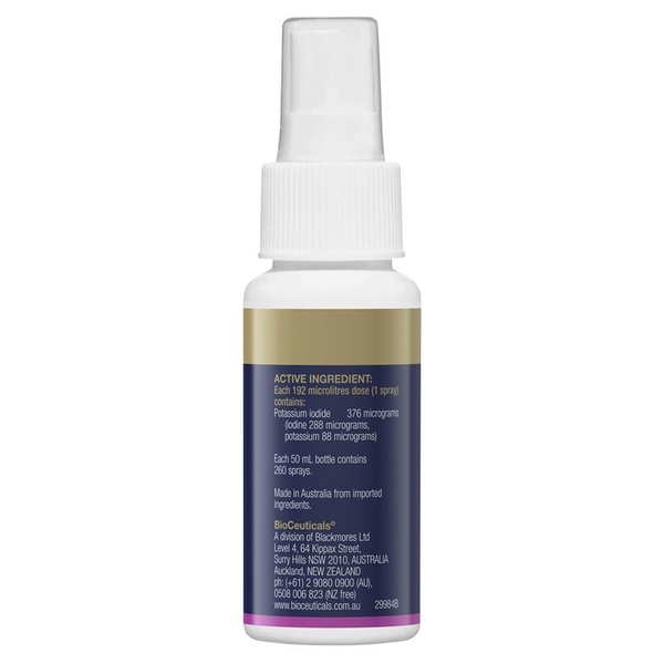 Chai xịt miệng hỗ trợ tuyến giáp BioCeuticals Iodine Forte Spray 50ml