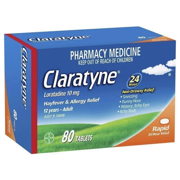 Thuốc giảm dị ứng & viêm mũi dị ứng không gây buồn ngủ Claratyne Allergy & Hayfever Relief Antihistamine
