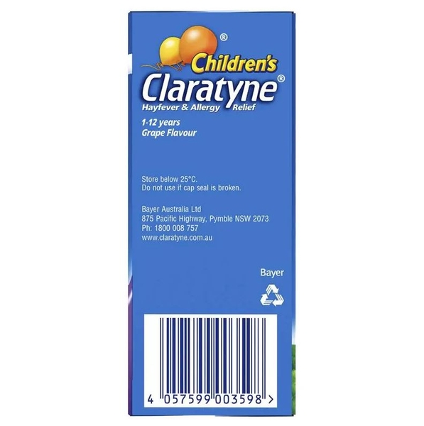 Siro trị dị ứng Children's Claratyne Hayfever & Allergy Relief