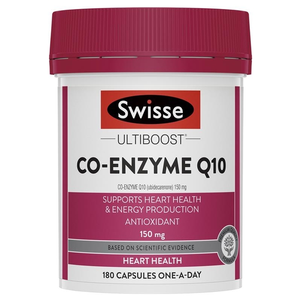 Coenzyme Q10 Swisse Ultiboost 150mg bổ tim của Úc 180 viên [Pre-order]