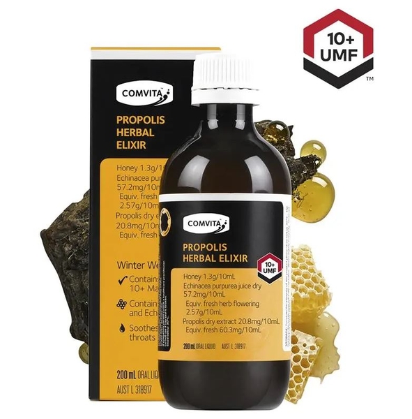 Siro Keo ong tăng đề kháng Comvita Propolis Herbal Elixir 200ml
