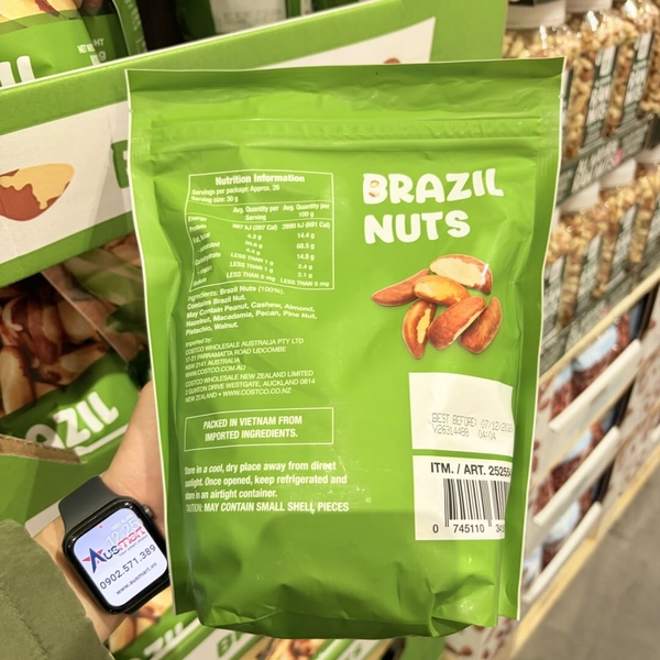 Hạt brazil nuts Costco 800g
