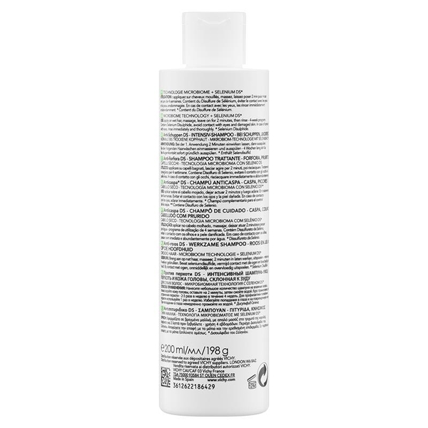 Dầu gội trị gàu cho tóc khô Dercos Anti-Dandruff DS Shampoo for Dry Hair 200ml