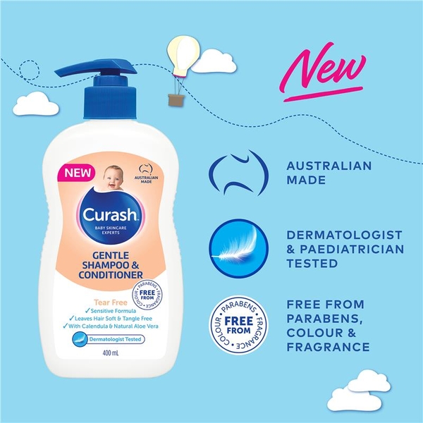 Dầu gội xả Curash Baby Care Shampoo & Conditioner 400ml