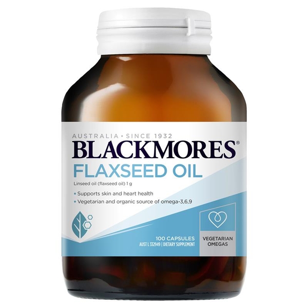 Dầu hạt lanh Blackmores Flaxseed Oil 1000mg của Úc 100 viên [Có sẵn]