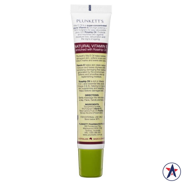 Dầu Vitamin E dưỡng ẩm Plunkett's Vita E Pure Vitamin E Oil 25ml