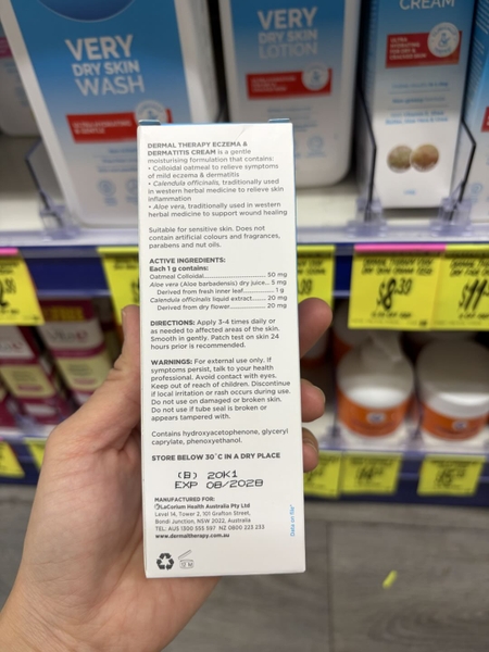 Kem trị chàm và viêm da Dermal Therapy Eczema & Dermatitis Cream
